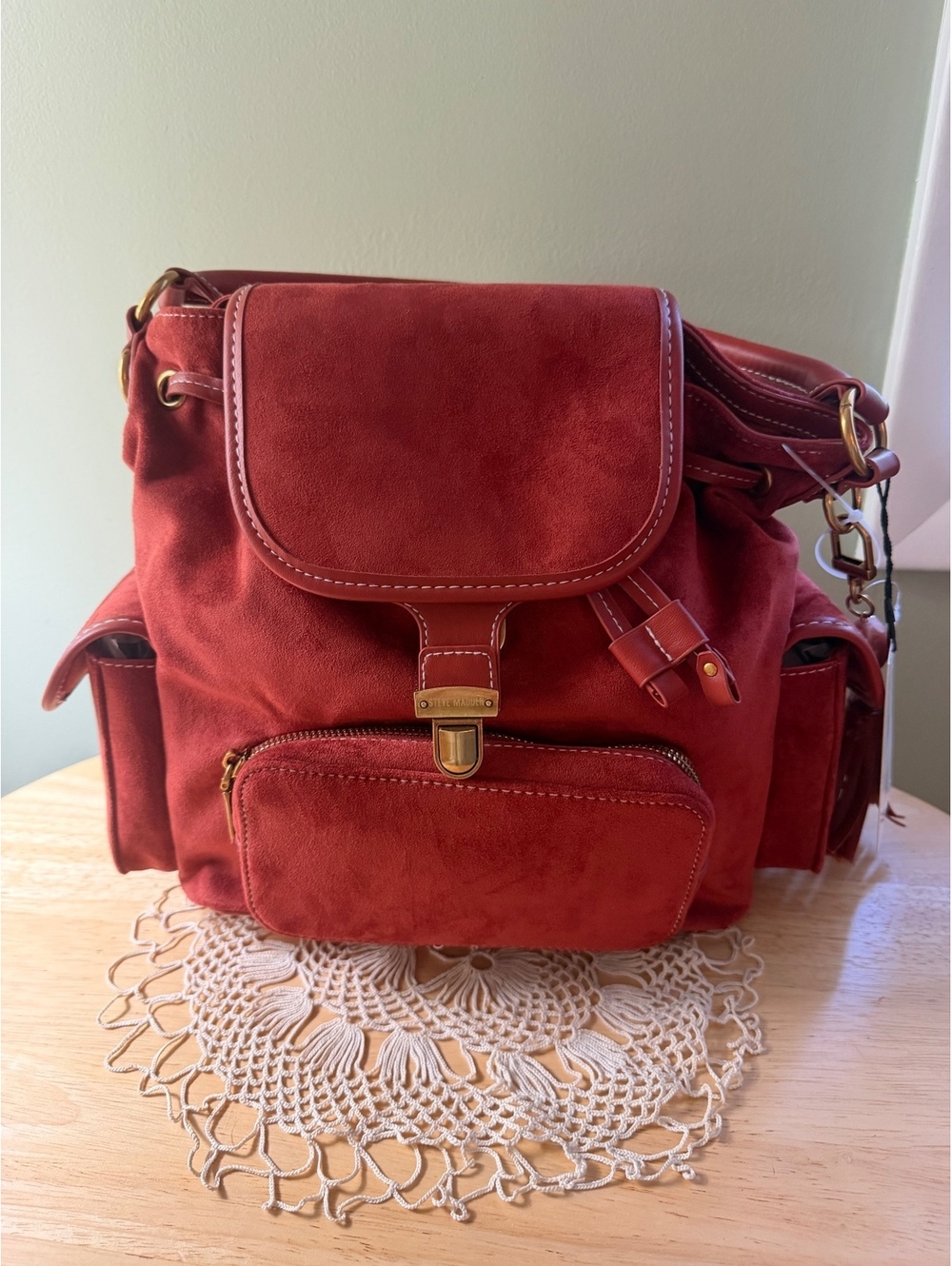 Steve Madden Dark Red Bshams Backpack